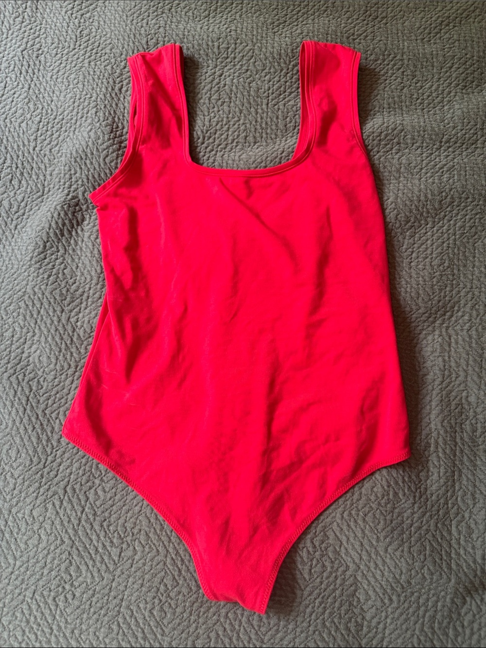 Everlane Red Square Neck Bodysuit